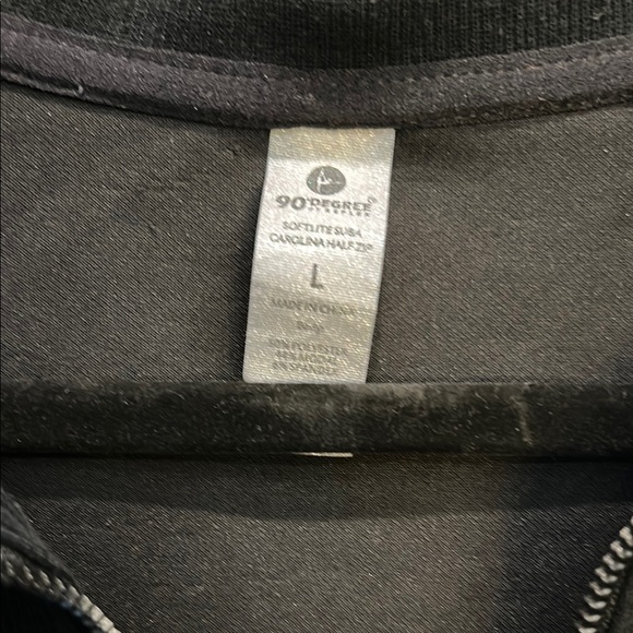 NWOT 90 Degree By Reflex Black Oversized Polo Sweatshirt - Picture 2 of 4